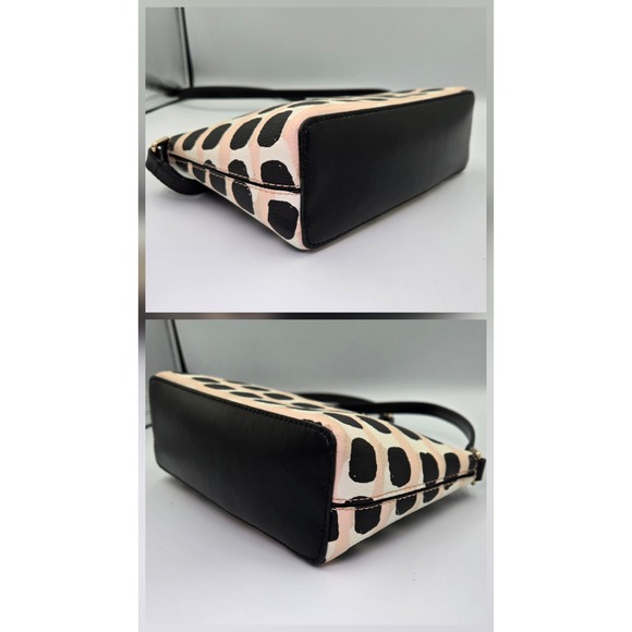 Kate Spade New York Polka Dot Crossbody Bag Black Pink White Leather - Picture 4 of 6
